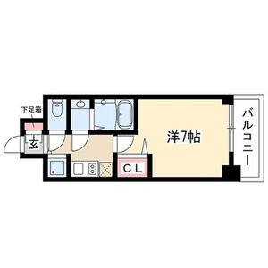 1K 間取り図