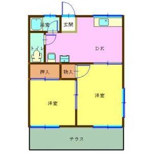 2DK 間取り図