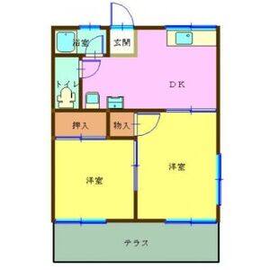 2DK 間取り図