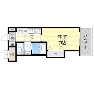 1K 間取り図