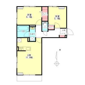 2LDK 間取り図