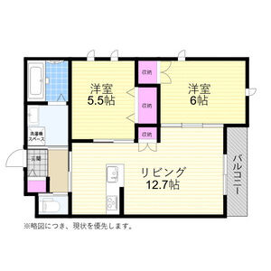 2LDK 間取り図