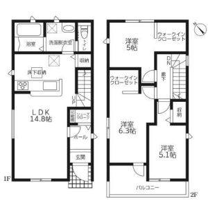 3LDK 間取り図