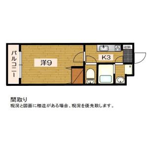 1K 間取り図