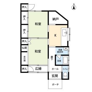2DK 間取り図