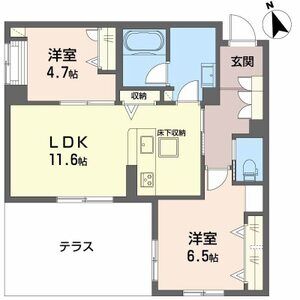 2LDK 間取り図