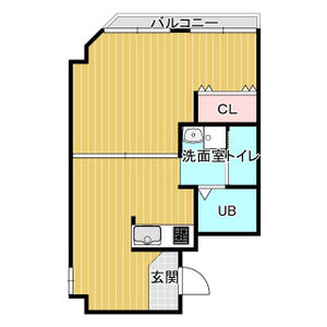 1DK 間取り図