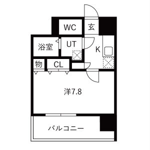 1K 間取り図