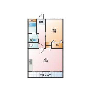 1LDK 間取り図