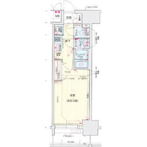 1K 間取り図