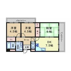 2LDK 間取り図