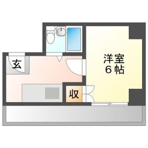 1K 間取り図