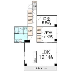 2LDK 間取り図