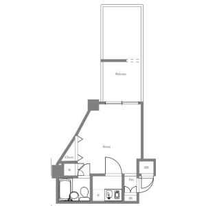 1K 間取り図