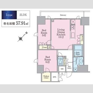2LDK 間取り図