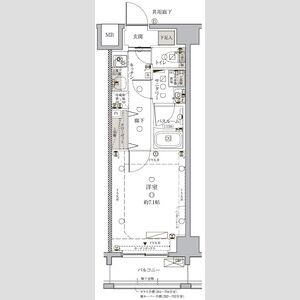 1K 間取り図