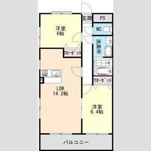2LDK 間取り図