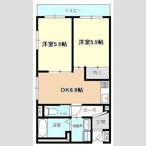 2DK 間取り図