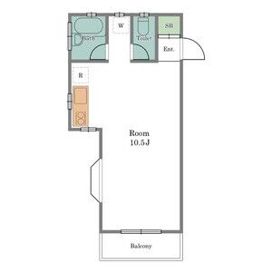 ワンルーム 間取り図