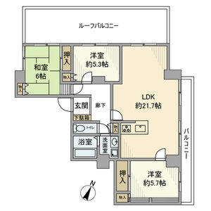 3LDK 間取り図