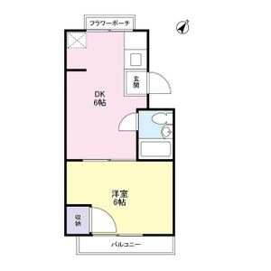 1DK 間取り図