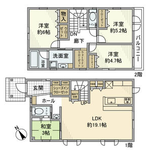 4LDK 間取り図