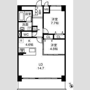2LDK 間取り図