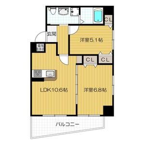 2LDK 間取り図