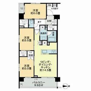 3LDK 間取り図