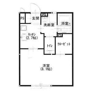 1K 間取り図