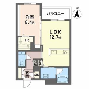 1LDK 間取り図