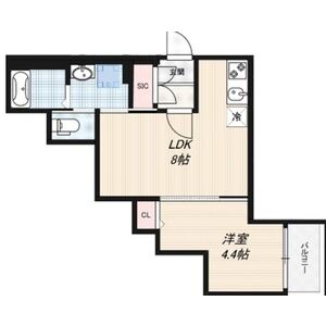 1LDK 間取り図