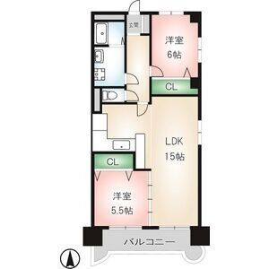 2LDK 間取り図