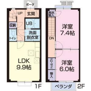 2LDK 間取り図