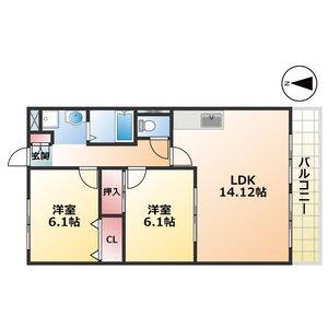 2LDK 間取り図