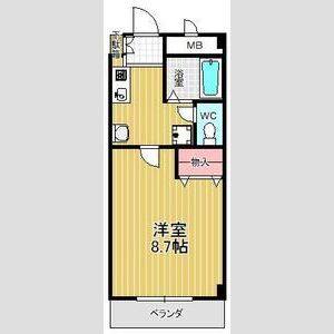 1K 間取り図
