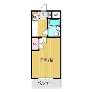 1K 間取り図