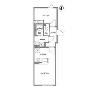 1DK 間取り図