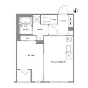 1DK 間取り図