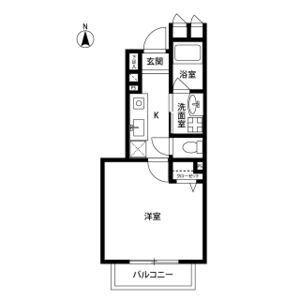 1K 間取り図