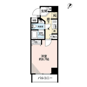 1K 間取り図
