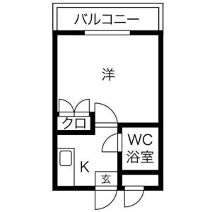 1K 間取り図