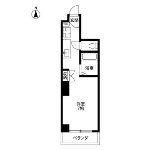 1K 間取り図