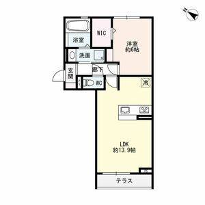 1LDK 間取り図