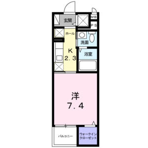 1K 間取り図