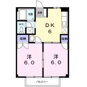 2DK 間取り図