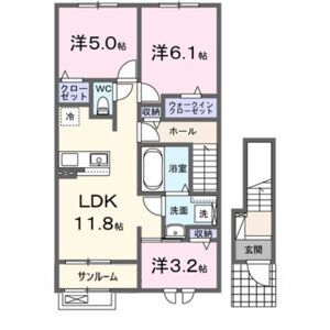 3LDK 間取り図
