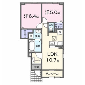 2LDK 間取り図