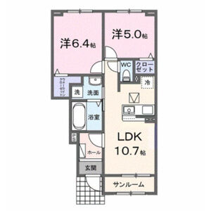 2LDK 間取り図