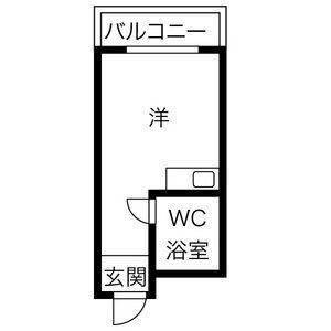 ワンルーム 間取り図